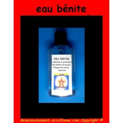 flacon d'eau bénite 
pour la protection et purification