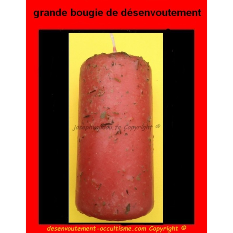 grande bougie vaudou  de désenvoutement