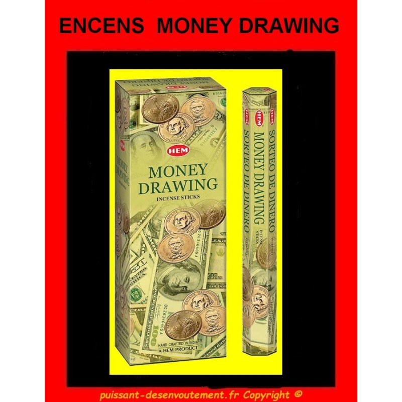 ENCENS ATTIRE ARGENT MONEY DRAWING EN BÂTON