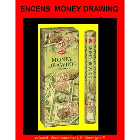 ENCENS ATTIRE ARGENT MONEY DRAWING EN BÂTON