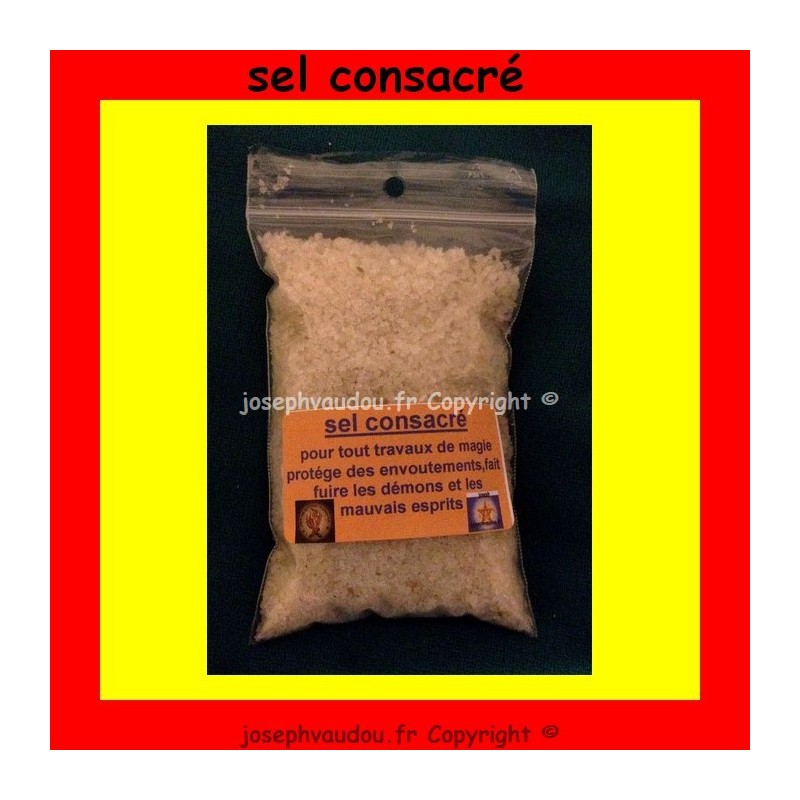 sachet de sel consacré pour tout travaux de magie