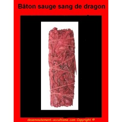 bâton de sauge imprégné de  résine de sang de dragon