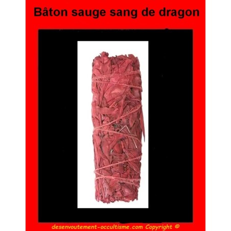 bâton de sauge imprégné de  résine de sang de dragon